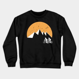 Retro Vintage Bicyclist Art Crewneck Sweatshirt